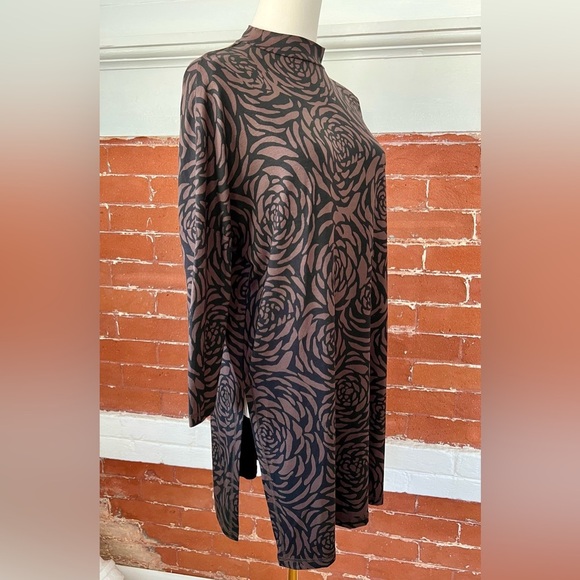 Masai Copenhagen Gretha Tunic Coffee Bean Brown Black Floral Modern Eco Friendly - Picture 11 of 17